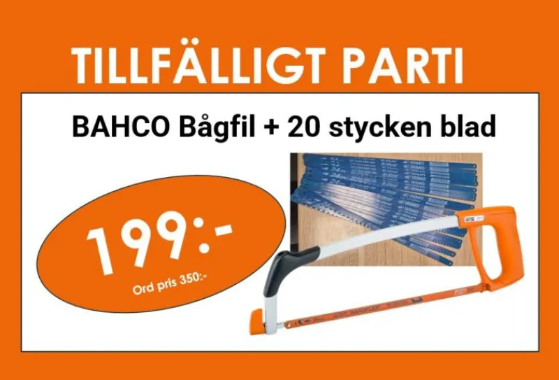 BAHCO Bågfil 317 + 20st bågfilsblad| Sågar, Filar & Knivar