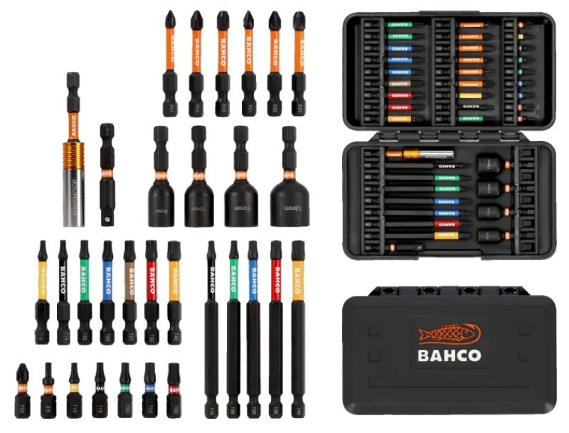 BAHCO Bitssats impact 40-delar • snabbfäste| Bits Och Bitssatser