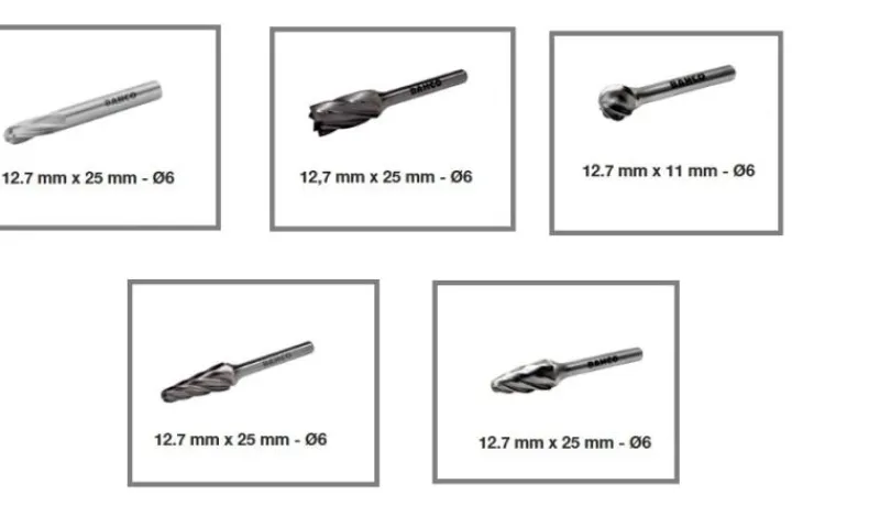 BAHCO Roterande filar set 5-p Aluminium| Slipstift