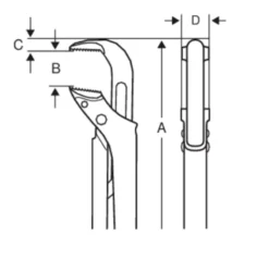 BAHCO 1410 Rörtång 320mm • 50mm| Vvs Verktyg|Tänger & Tvingar
