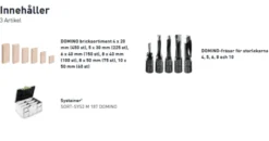 Festool DOMINO-brickor bok, sortiment DS 4/5/6/8/10 1060 BU| Fräsa