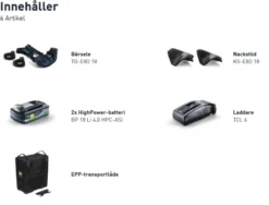 Festool Exoskelett ExoActive EXO 18 HPC 4,0 I-Plus| Slipa Och Borsta