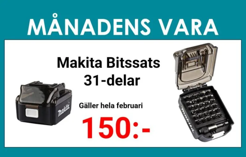 MAKITA Bitssats batteri 25mm • 31-delar| Bits Och Bitssatser