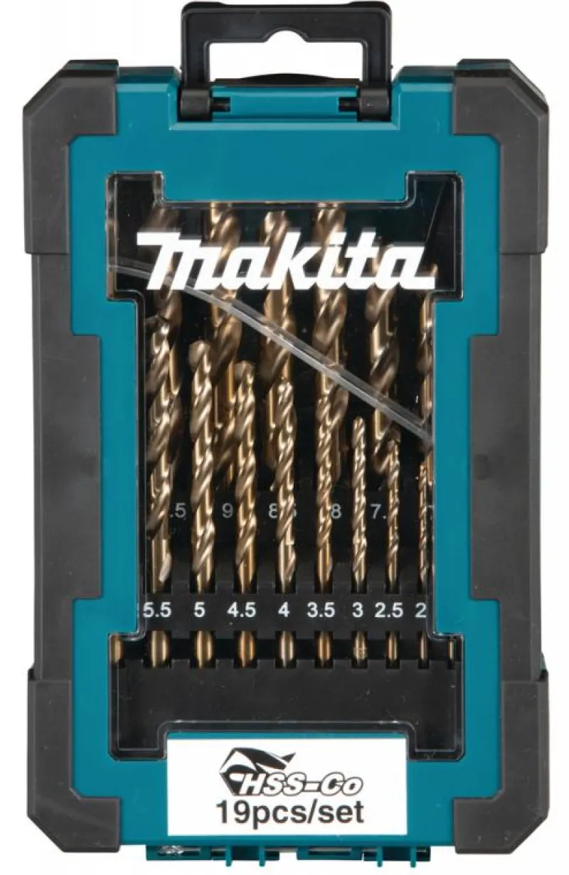 MAKITA Borrsats HSS-Co 1-10mm, 19-delar| Borr Och Borrsatser