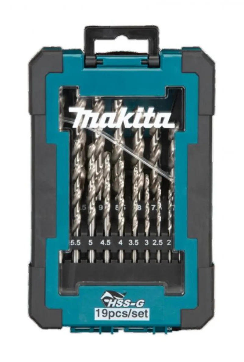 MAKITA Borrsats HSS-G 1-10mm 19-delar| Borr Och Borrsatser