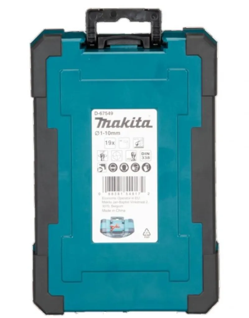 MAKITA Borrsats HSS-G 1-10mm 19-delar| Borr Och Borrsatser
