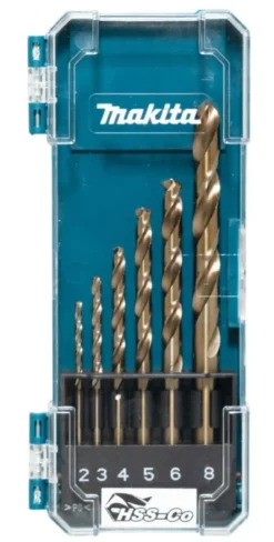 MAKITA Borrsats HSS-G 2-8mm, 6-delar| Borr Och Borrsatser