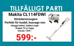 MAKITA CL114FDWI Dammsugare, laddbar 12 volt| Dammsugare 12V