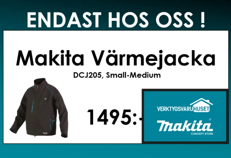 MAKITA DCJ205Z Värmejacka 18V| Makita Kläder