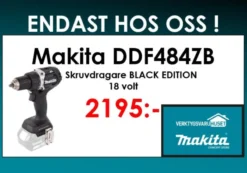 MAKITA DDF484ZB Borrskruvdragare 18V -Black edition| Borr - Skruvdragare|Makita - Limited Edition