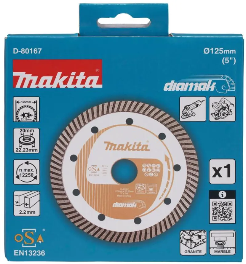 MAKITA Diamantklinga 125mm • Marmor, granit| Diamantklingor