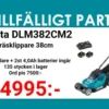 MAKITA DLM382CM2 Gräsklippare 2x18V 4,0Ah, komplett| Gräsklippare