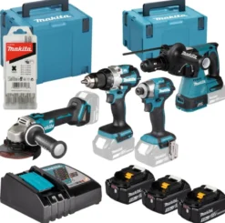 MAKITA DLX4196JX1 combokit 18V (4 st maskiner i 2 makpac)| Combokit