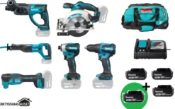 MAKITA DLX6141T Combokit 6 st maskiner i väska +1st extra 5,0Ah-batteri-på-köpet! Värde 995:-| Combokit