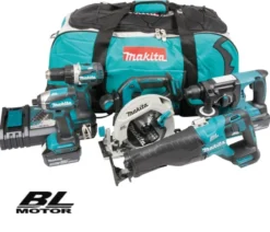 MAKITA DLX5032T combokit (5 st maskiner i väska) +1st extra 5,0Ah-batteri-på-köpet! Värde 995:-| Combokit