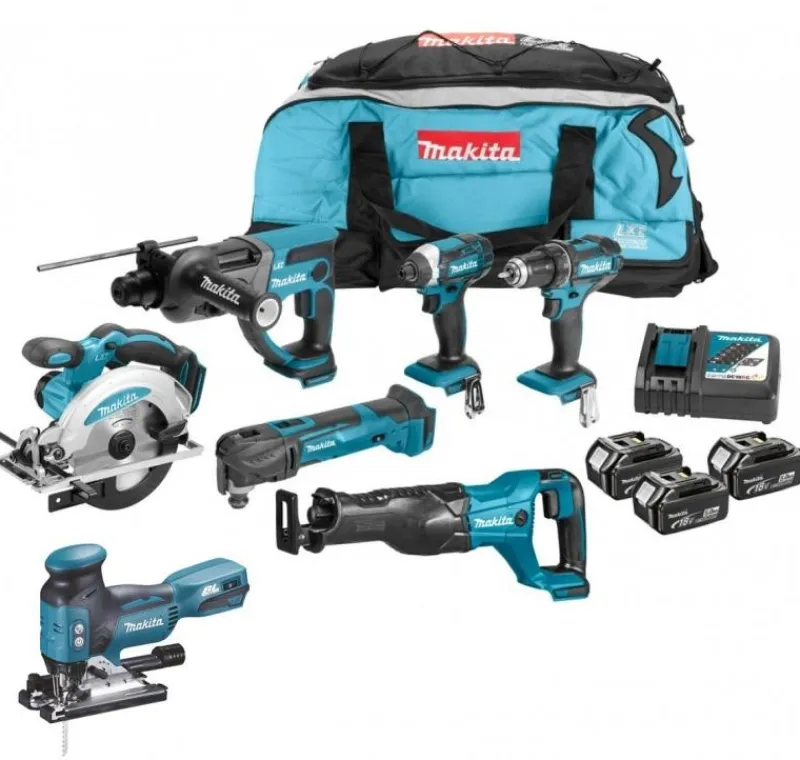 MAKITA DLX6038T Plus Combokit (7 st maskiner i väska) +1st extra 5,0Ab-batteri-på-köpet! Värde 995:-| Combokit