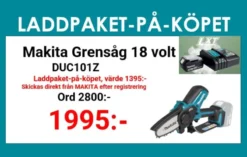 MAKITA DUC101Z Grensåg 18V (10cm)| Motorsågar-Kedjesågar