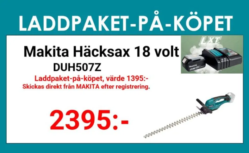 MAKITA DUH507Z Häcksax 18V • 500 mm • 15 mm| Häcksaxar