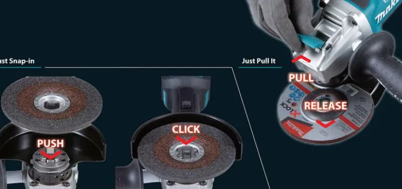 MAKITA GA044GZ Vinkelslip 40V • 125mm • X-lock-fäste| Vinkelslipar 40V