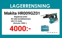 MAKITA HR009GZ01 Kombihammare 40V, slagkraft 3,9 J| Borrhammare 40V