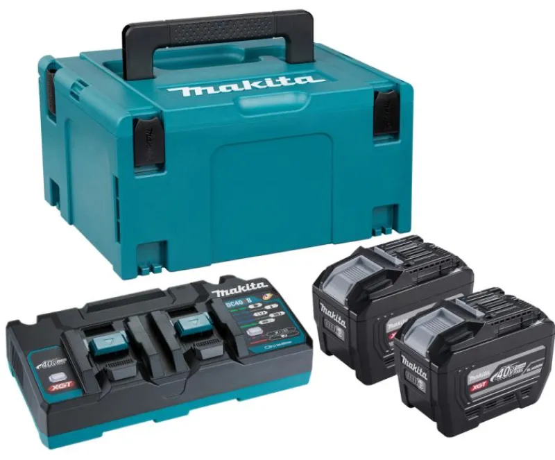 MAKITA Powerpack XGT 40V Dubbelladdare + 2xBL4080H| Batteri Och Laddare 40V