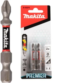 MAKITA Premier Bits PH2 • 50mm • 2st| Bits Och Bitssatser