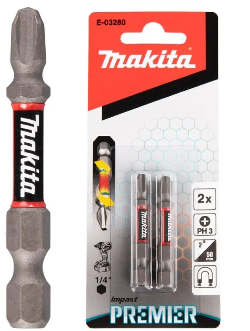MAKITA Premier Bits PH3 • 50mm • 2st| Bits Och Bitssatser