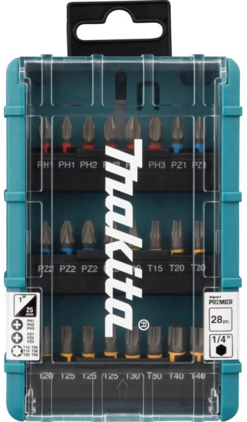 MAKITA Premier Bitssats • 28-delar| Bits Och Bitssatser
