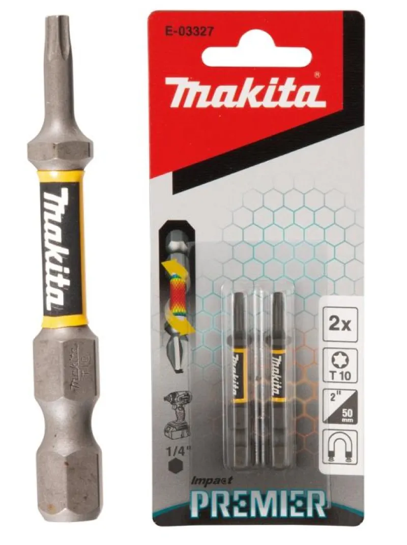 MAKITA Premier Bits T10 • 50mm • 2st| Bits Och Bitssatser