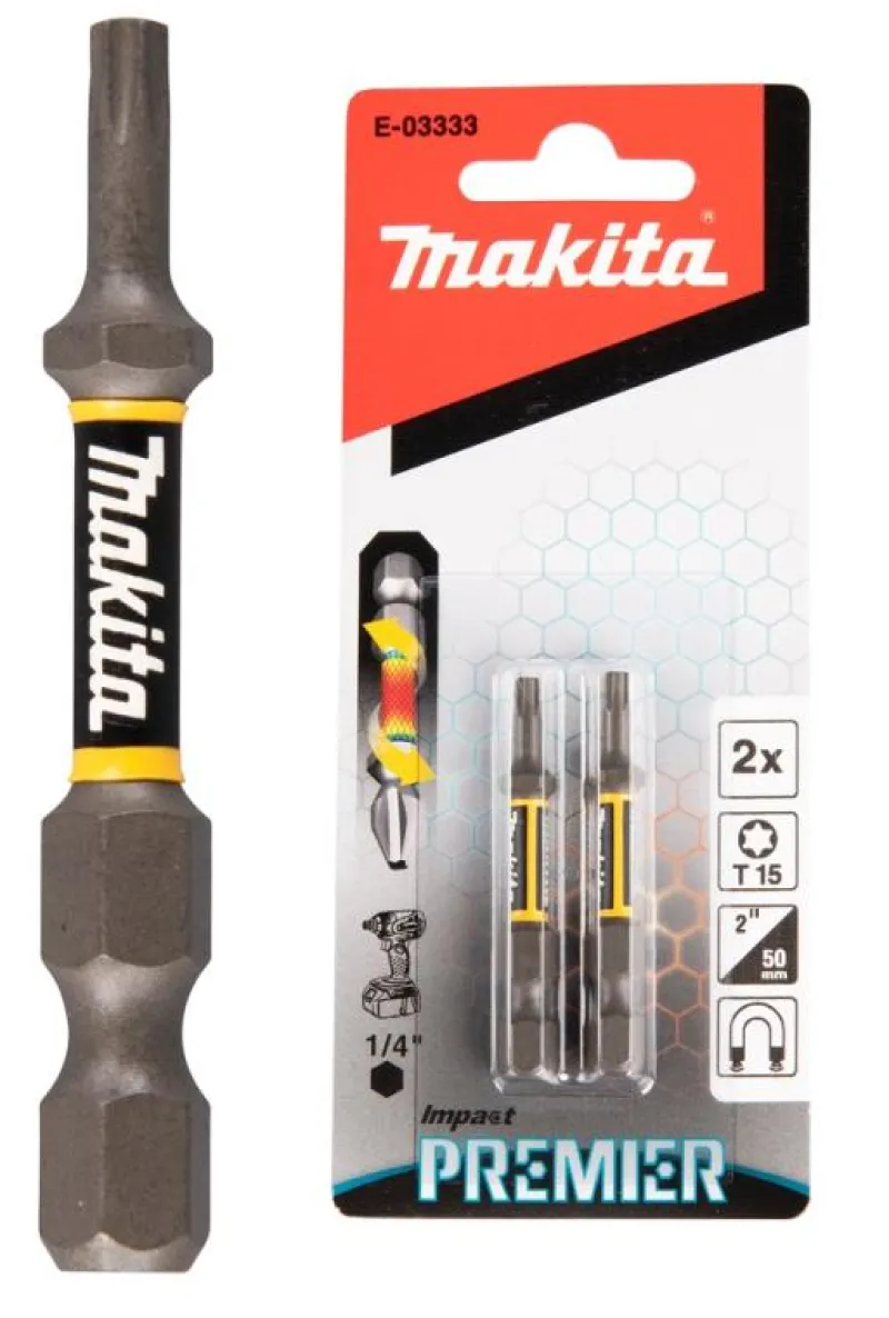 MAKITA Premier Bits T15 • 50mm • 2st| Bits Och Bitssatser