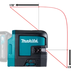 MAKITA SK106DZ Kryss- och punktlaser 12V (röd)| Linjelaser & Korslaser|Laserinstrument 12V