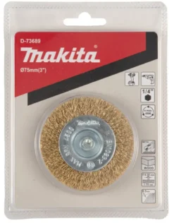 MAKITA Skivborste 75mm • mässing| Stålborstar