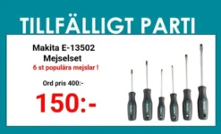 MAKITA Skruvmejselsats 6-delar| Skruvmejslar
