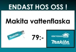 MAKITA Vattenflaska 600ml| Makita Merchandise Artiklar|Makita Kläder