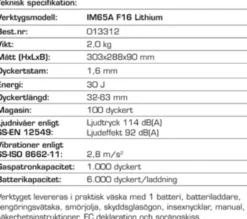 PASLODE IM65A F16 Gasdriven Dyckertpistol 1,6 mm| Paslode Spikpistoler