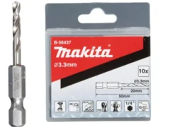MAKITA Popnitsborr 3,3mm bitsfäste 1/4" 10-Pack| Borr Och Borrsatser