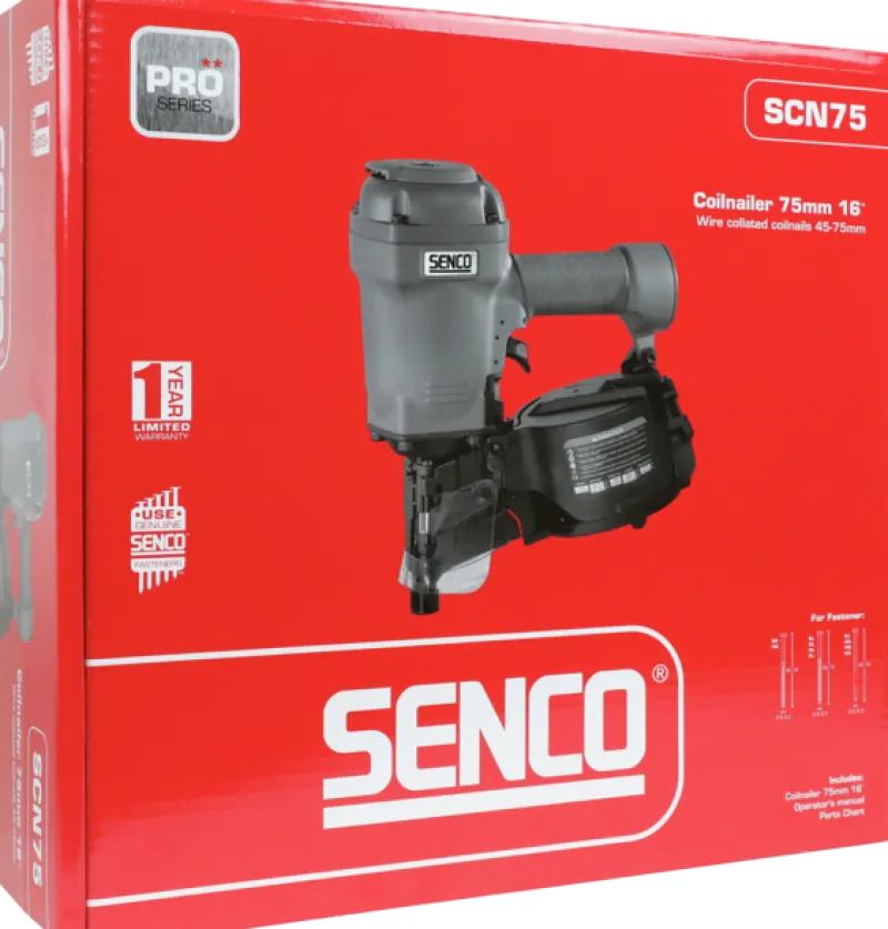 Senco Spikpistol SCN75 45-75mm rundbandad 16°| Senco|Tryckluft, Kabelmaskiner Övriga Maskiner