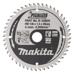 MAKITA Sågklinga Laminat 136x20x1,4 48T Specialized| Sågklinga Cirkelsågar, Sänksågar
