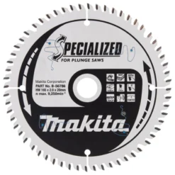 MAKITA Sågklinga MDF 165x20x2,0 60T Specialized • Hi-ATB| Sågklinga Cirkelsågar, Sänksågar