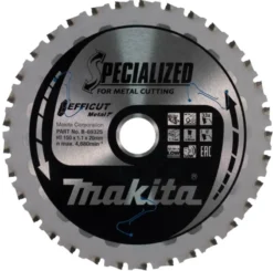 MAKITA Sågklinga Metall 150x20x1,1 33T Efficut| Sågklingor För Metallcirkelsågar|Sågklinga Cirkelsågar, Sänksågar