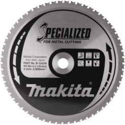 MAKITA Sågklinga Metall 305x25,4x2,1 60T Specialized| Sågklingor För Metallcirkelsågar|Sågklingor Klyv-, Kap- Och Gersågar