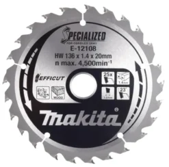 MAKITA Sågklinga Trä 136x20x1,4 25T Effficut| Sågklinga Cirkelsågar, Sänksågar