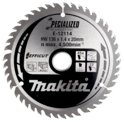 MAKITA Sågklinga Trä 136x20x1,4 45T Effficut| Sågklinga Cirkelsågar, Sänksågar