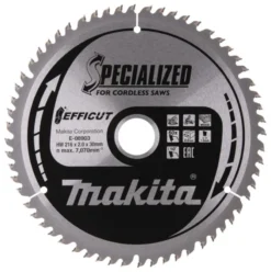 MAKITA Sågklinga Trä 216x30x2,0 60T Efficut| Sågklingor Klyv-, Kap- Och Gersågar