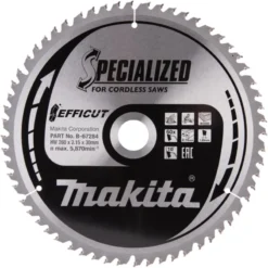 MAKITA Sågklinga Trä 260x30x2,15 60T Efficut| Sågklingor Klyv-, Kap- Och Gersågar