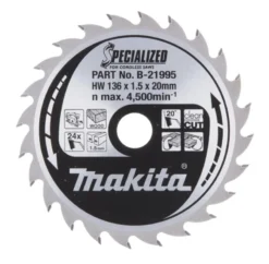 MAKITA Sågklinga Trä 136x20x1,5 24T Specialized| Sågklinga Cirkelsågar, Sänksågar