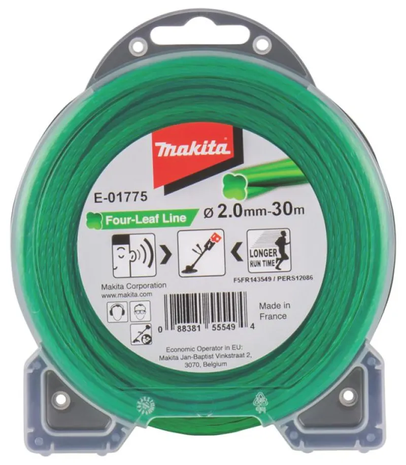 MAKITA Trimmertråd fyrklöver 2,0mm, 30 meter| Röjsågar- Trimmer Tillbehör
